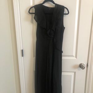 Black Maxi Wrap Dress